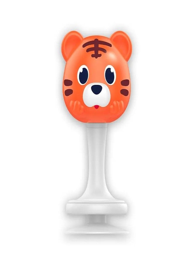 INKULTURE Baby Animal Themed Rattle & Teether Toy Aged 0+ Months | Pack of 02 | Tiger Shape - Image 1